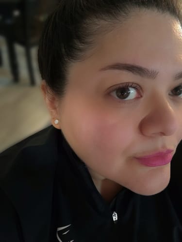 Customer photo review of Round-Cut Solitaire Stud Earrings