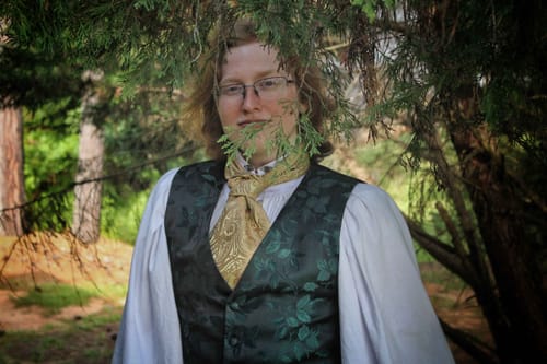 Customer photo review of Gold and Brown Paisley Floral Ascot Handkerchief Cufflinks