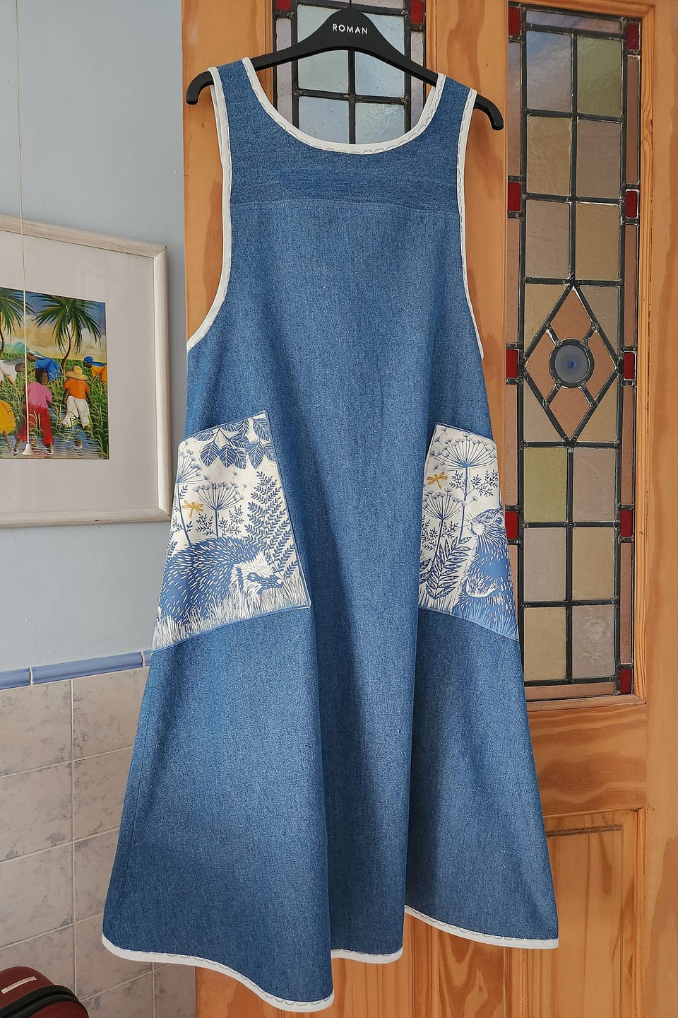 Customer photo review of 8oz Washed Denim Fabric
