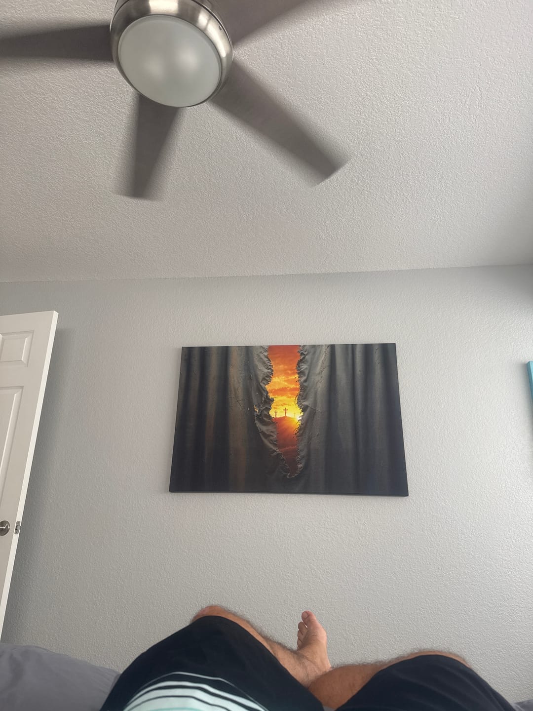 Customer photo review of The Veil Was Torn at Jesus' Crucifixion - Christian Wall Art Canvas