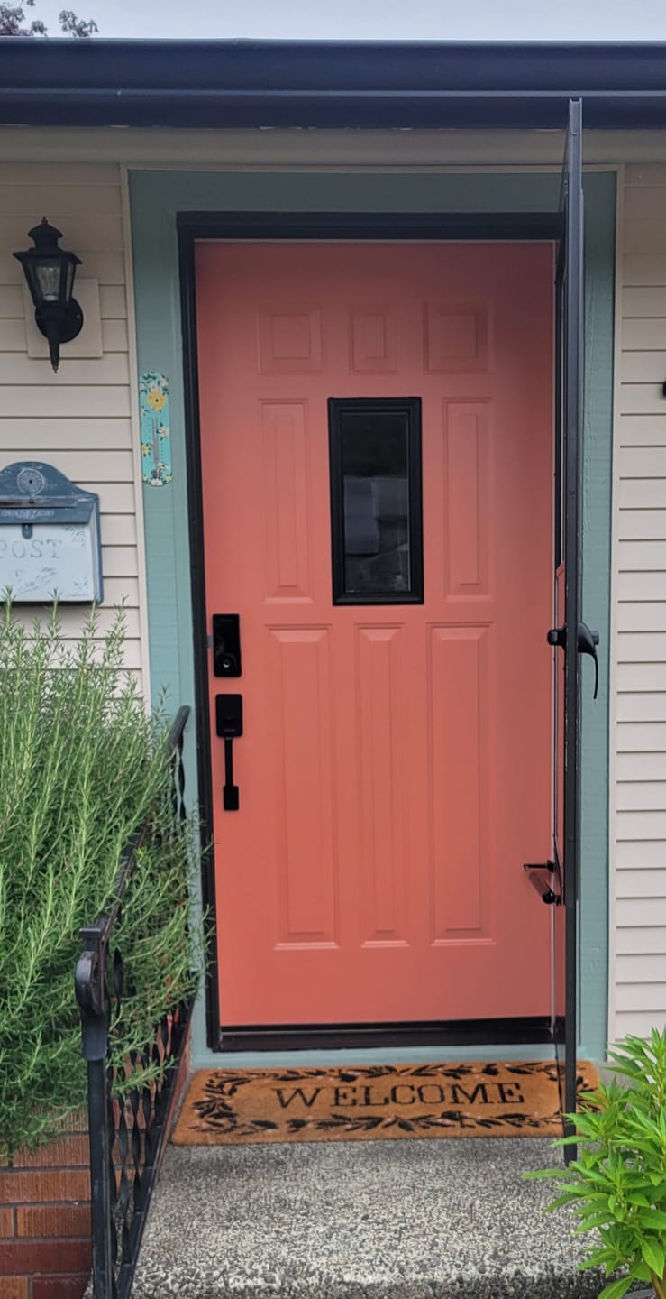 Customer photo review of Clear 1 Lite Glass and Frame Kit (9 Panel Lite 9.5" x 20.5" Frame Size)
