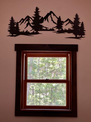 Customer photo review of Evergreen Peaks Wall Art