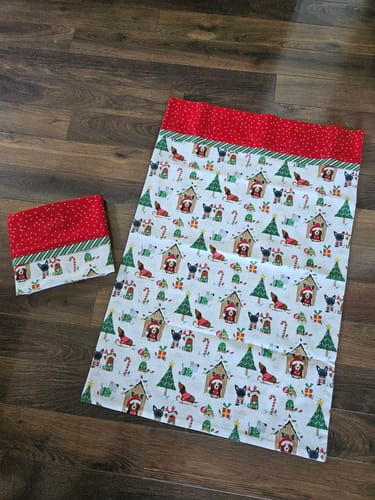 Customer photo review of Merry Woofmas Pillowcase Kit with Free Pattern