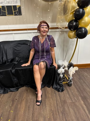 Katie O. review of Nicholette Gatsby Dress - Purple image 1 out of 1