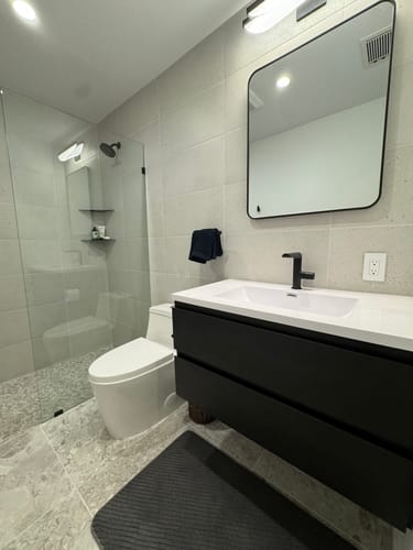 Customer photo review of Monterey Floating Vanity (24"-84")