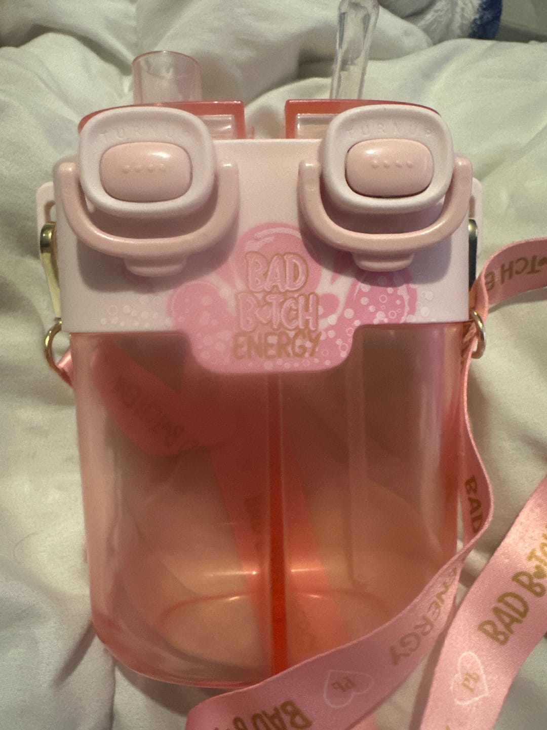 Customer photo review of P. Louise Right Next To You Duo Bad Bitch Water Bottle - 780ml