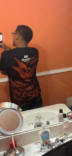Customer photo review of Angel of Victory Tee