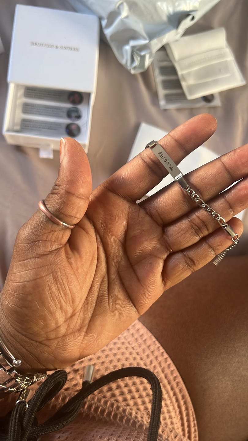 Customer photo review of Baby Name Bracelet