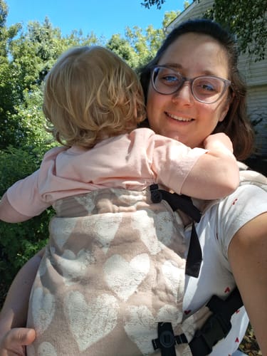 Customer photo review of Lovka Petite Bold LennyUpGrade Buckle Carrier by LennyLamb
