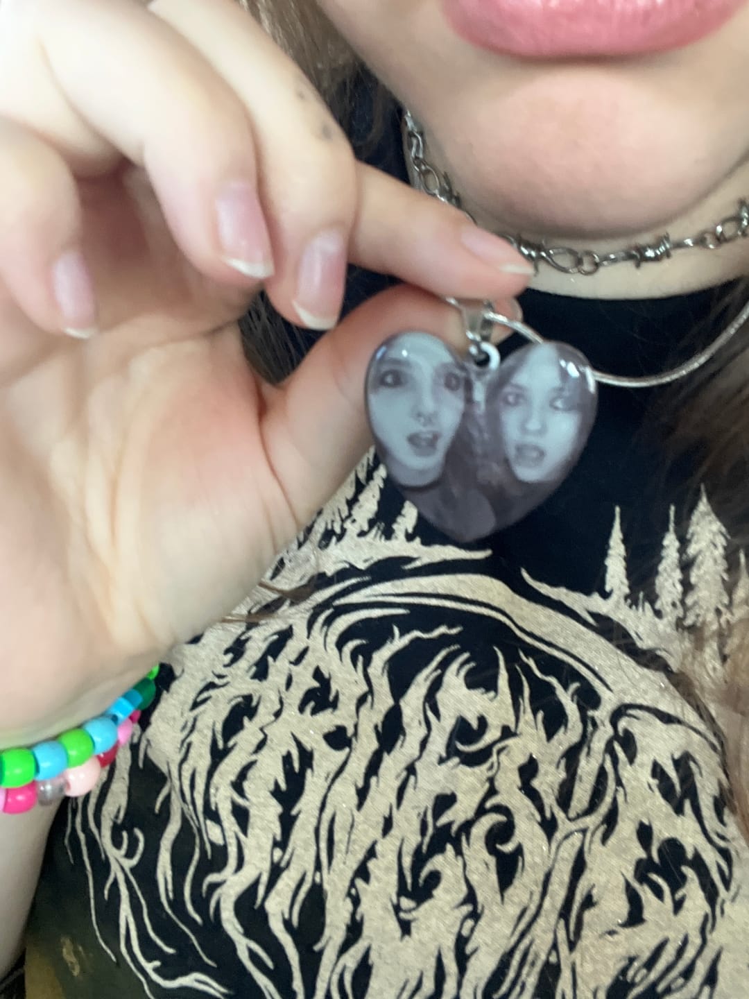Customer photo review of Heart Personalized Necklaces with Pictures