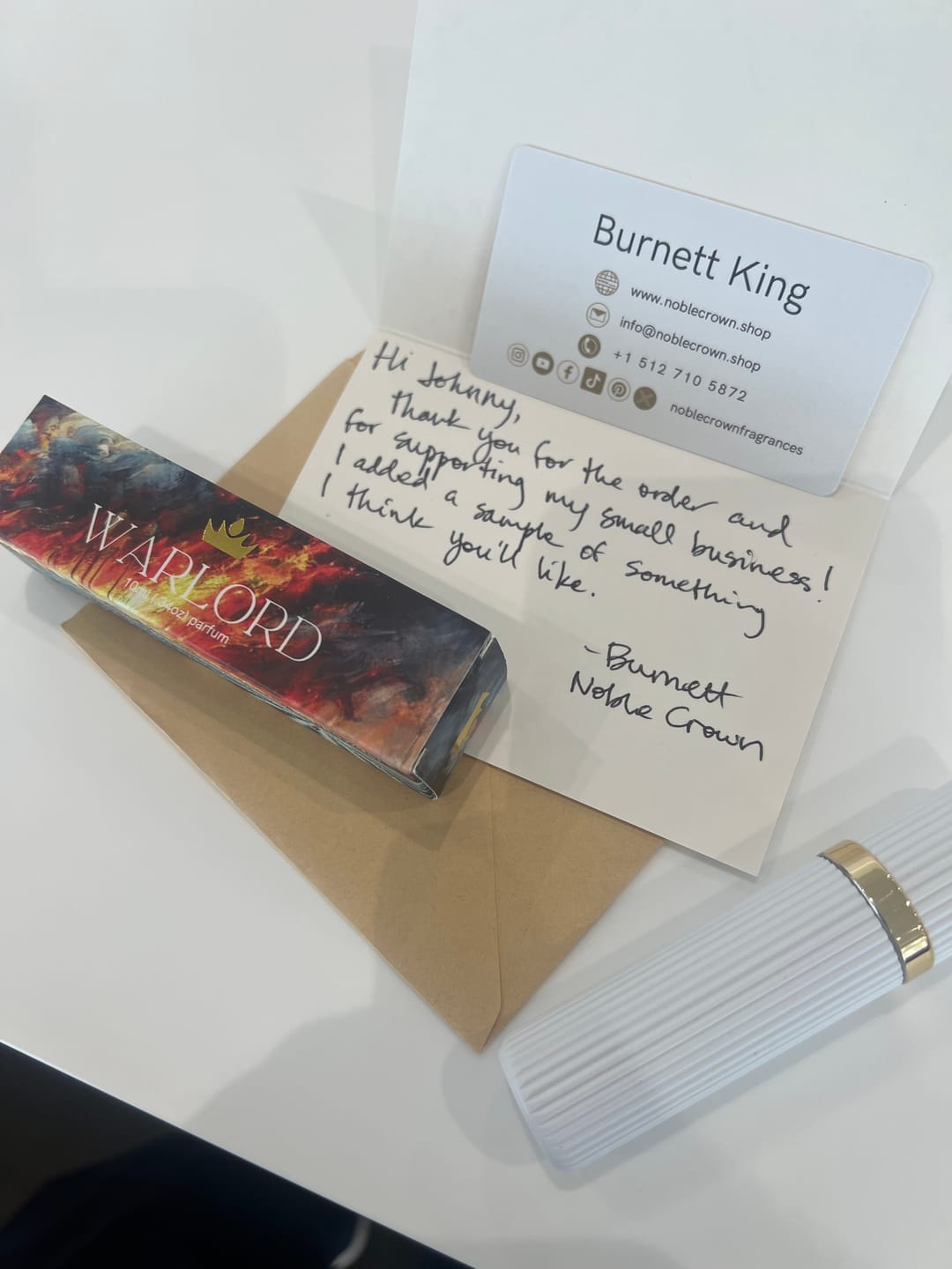 Customer photo review of Warlord Perfume