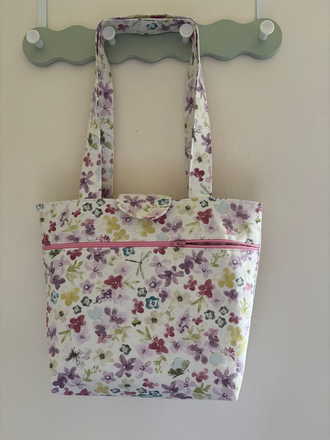 Customer photo review of Busy Floral Butterfly on Ivory Panama Fabric
