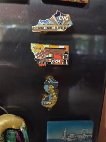 Customer photo review of Airport Enamel Pin | CVG - Kentucky