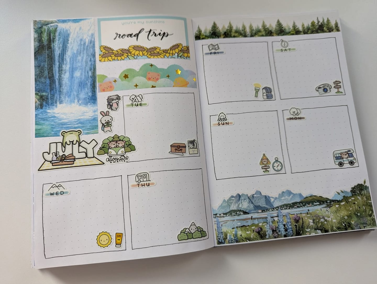 Customer photo review of Let's Go Hiking Planner Stickers