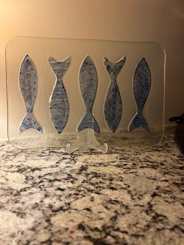 Customer photo review of Glass Fusion Platter 43, Sardines