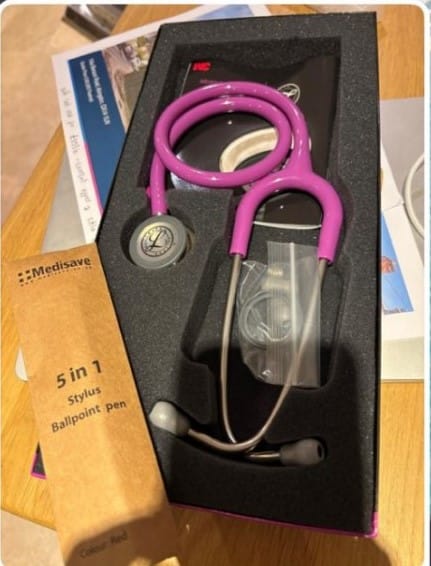 Customer photo review of Littmann Classic III Monitoring Stethoscope: Lavender 5832