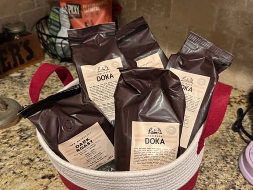 Customer photo review of Café Hacienda Doka Dark Roast