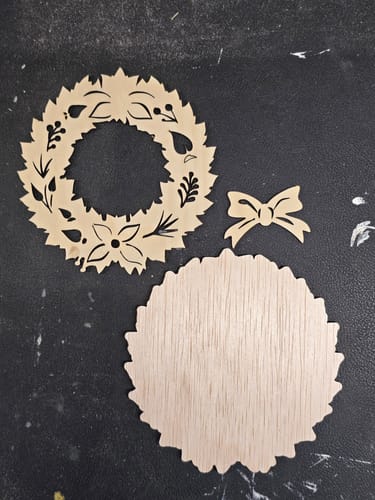 Customer photo review of Christmas candlestick bundle laser cut svg file