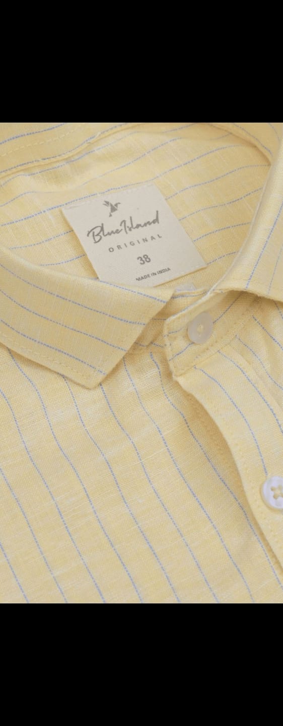 Customer photo review of Spring Yellow Stripes -Full-Bamboo Linen