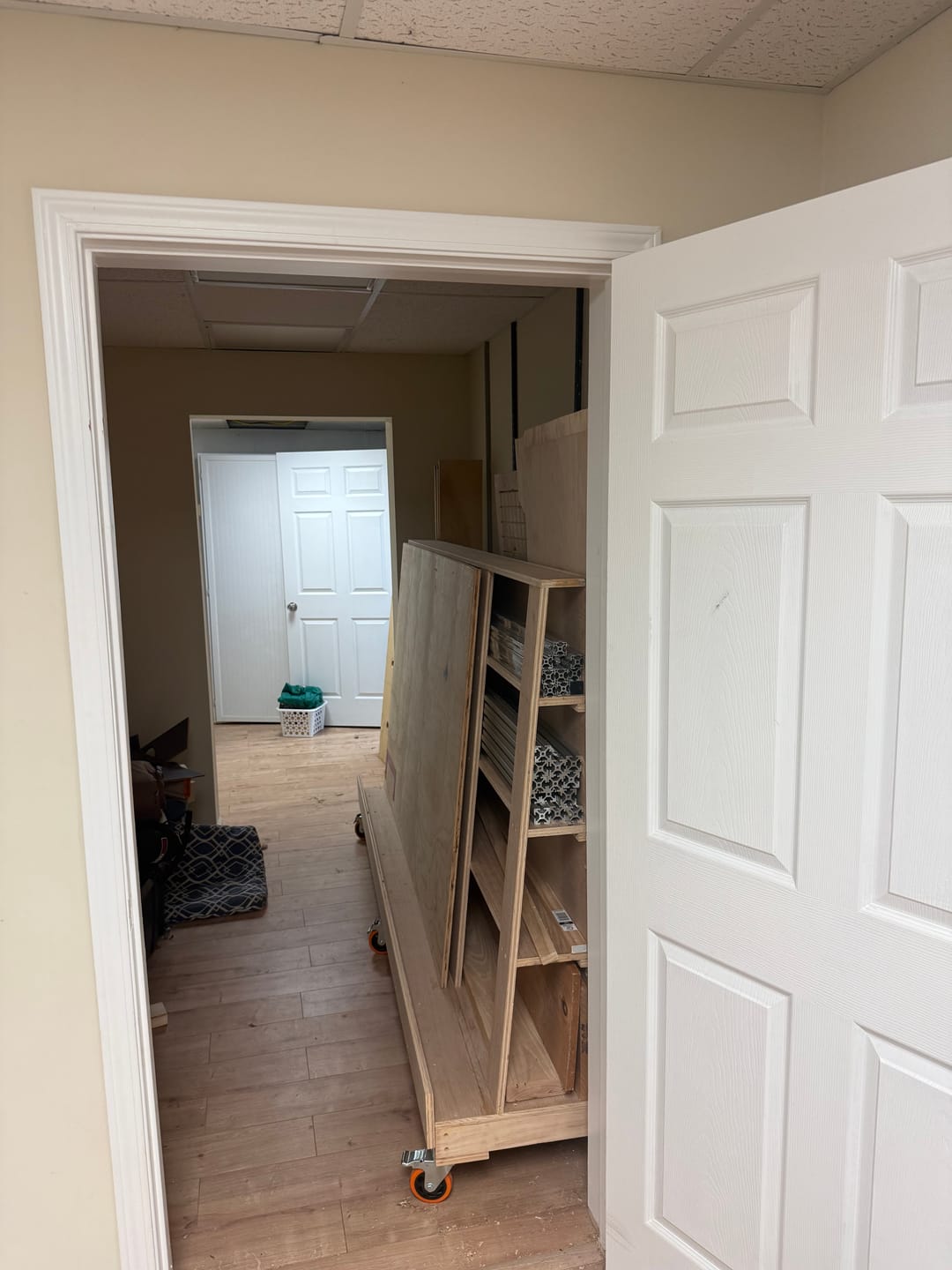 Customer photo review of Compact Wood Storage Cart Plans - Digital Download