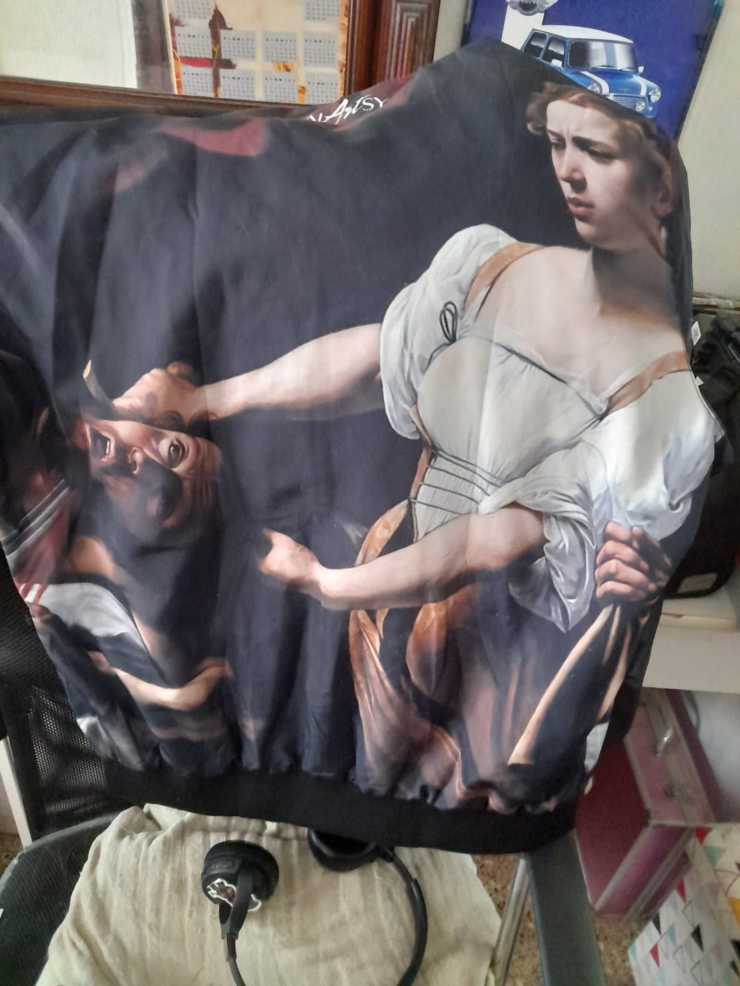 Customer photo review of Judith Beheading Holofernes Bomber Jacket