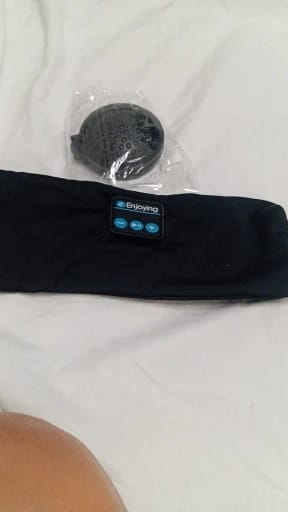 Customer photo review of Sleep Headphones Bluetooth Sports Headband Headphones with HD Stereo