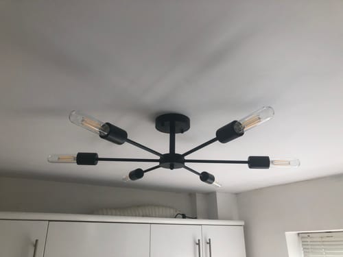 Customer photo review of 6-Light Sputnik Semi Flush Ceiling Light