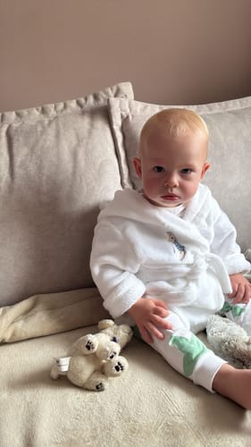 undefined review of Boys Peter Rabbit Dressing Gown - White image 1 out of 2