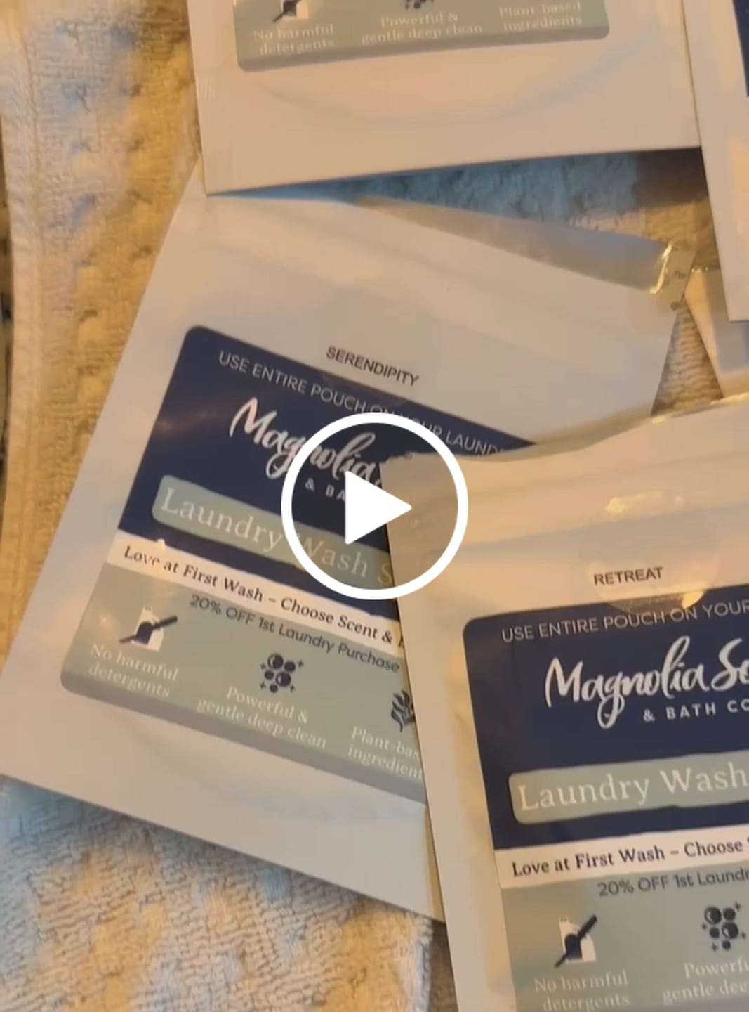 Customer video review of Laundry Wash Sample 4 Pack
