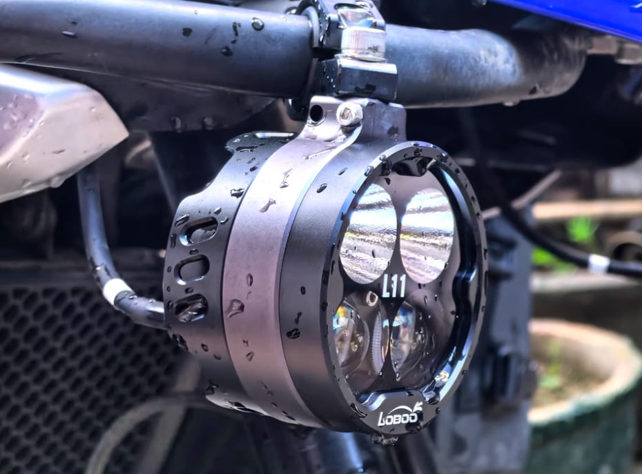 Customer photo review of L11 Motorcycle Auxiliary Lights – 15000LM High/Low Beam with 3 Warning Modes, IP68 Waterproof, Intelligent Temp Control (Pair)