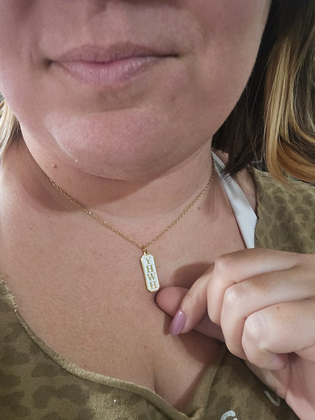 Customer photo review of Necklace: YHWH