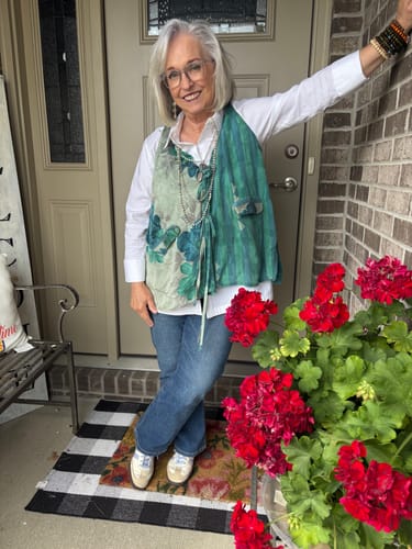 Customer photo review of Rhapsody Kimono Vest 0525 274