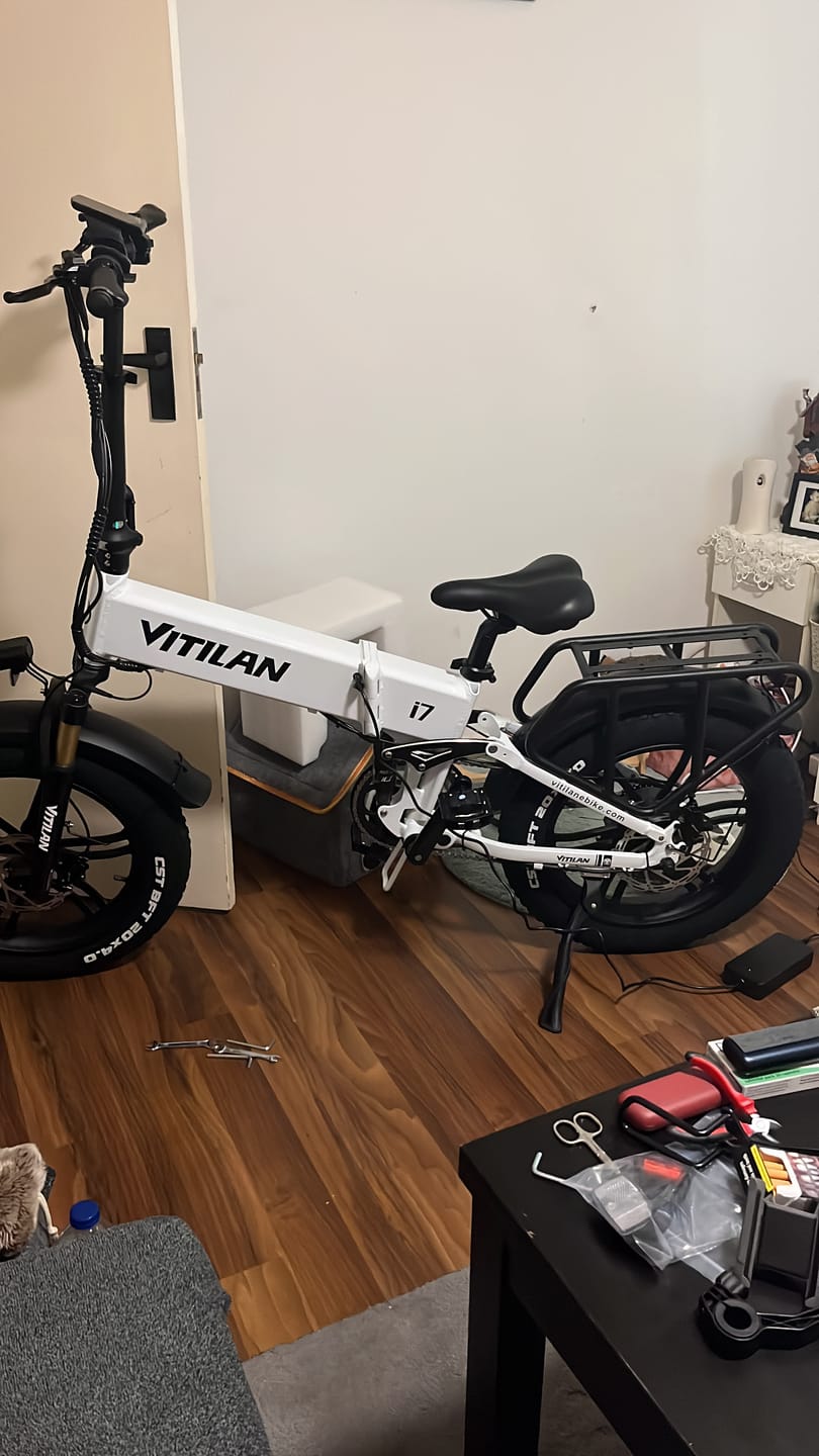 Customer photo review of I7 Pro Folding Full Suspension Electric Bike