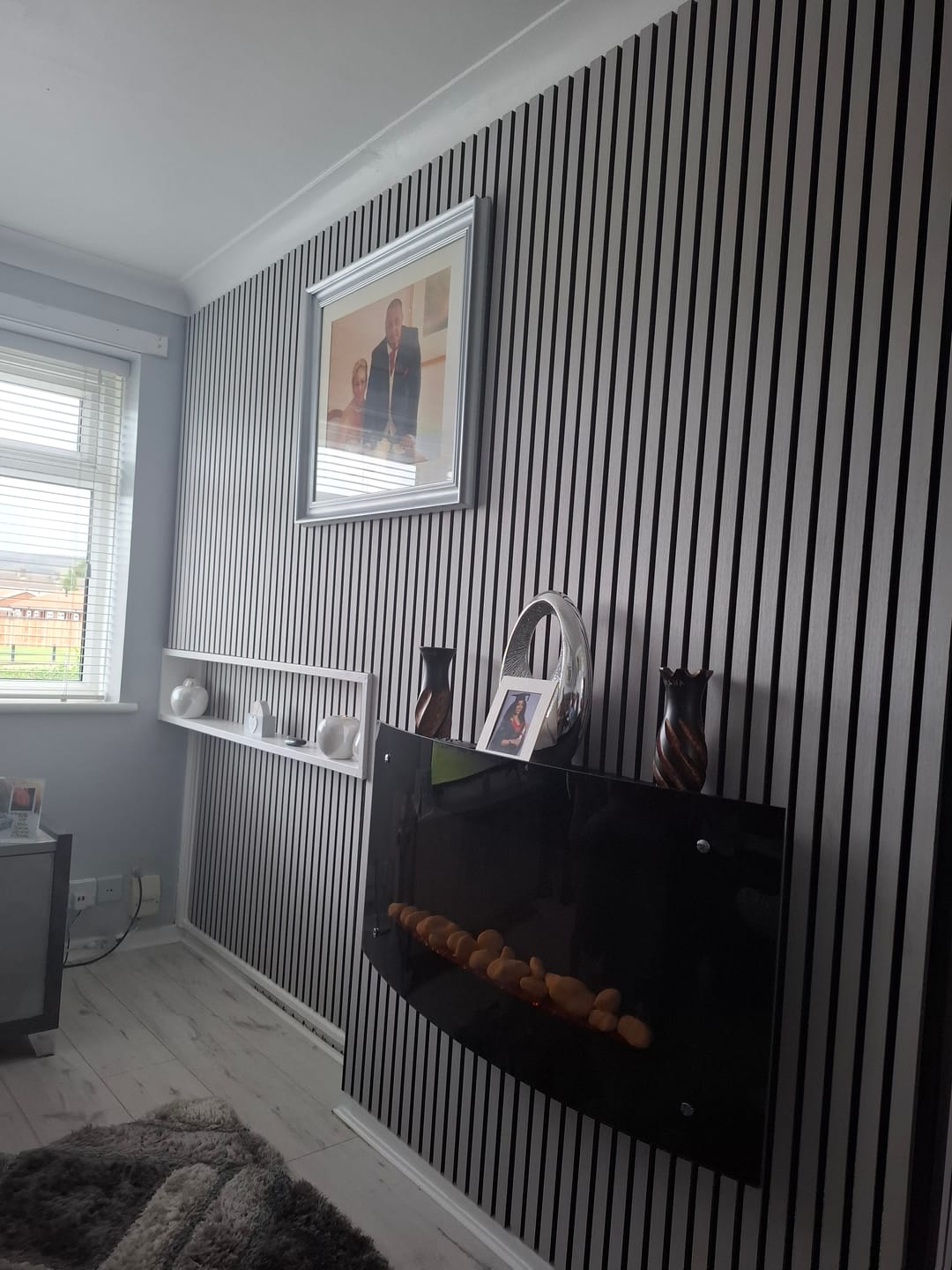 Customer photo review of Acoustic Slat Wall Panel - Grey Oak
