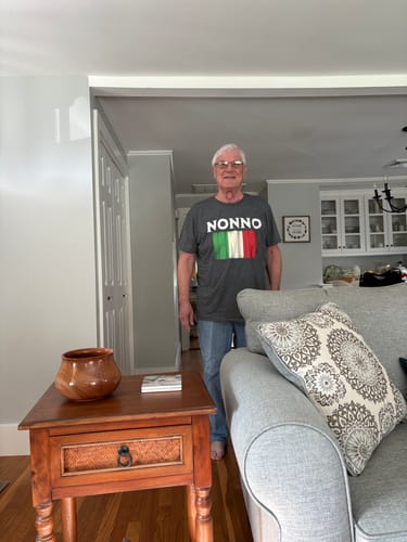 Customer photo review of Cute Nonno Italian Flag T-shirt
