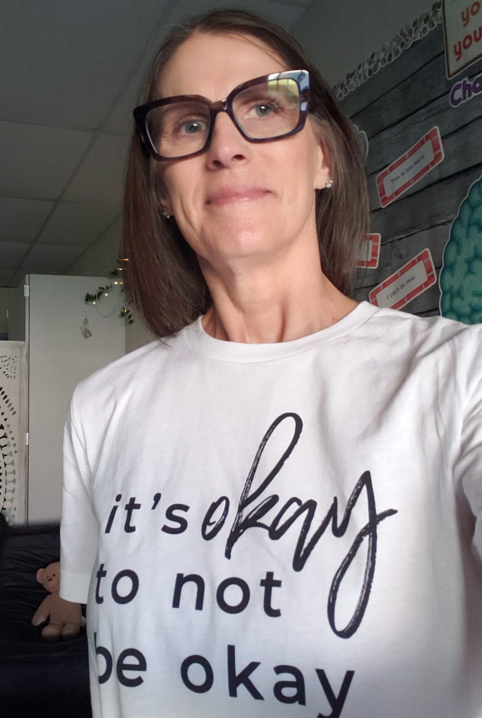 Customer photo review of It's Okay To Not Be Okay T-Shirt
