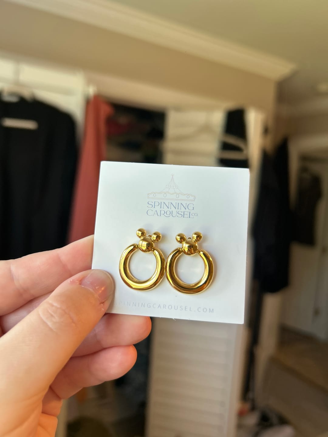 Customer photo review of Leader of the Club Earrings