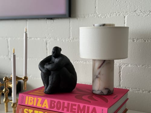 Carole L. review of (Sample Sale) Auríe Portable Lamp | Calacatta Viola Marble & Linen image 1 out of 1