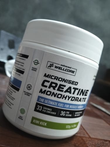 Customer photo review of Wellcore - Pure Micronised Creatine Monohydrate | Kiwi Kick (122g, 33 servings)