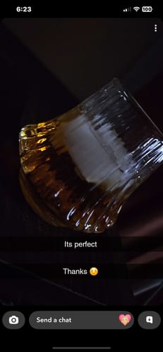 Customer photo review of Fuji - Handmade Japanese Whiskey Glass