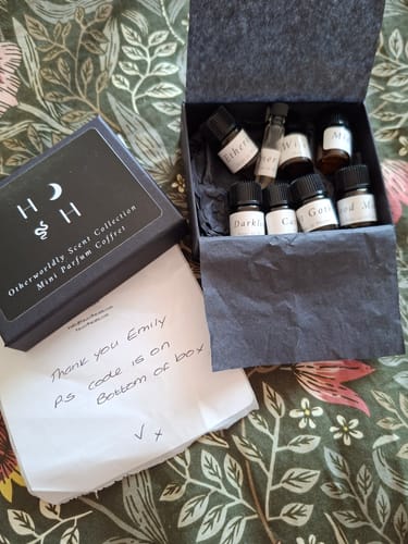 Customer photo review of The Mini Otherworldly Collection 7 Scents + Discount Code