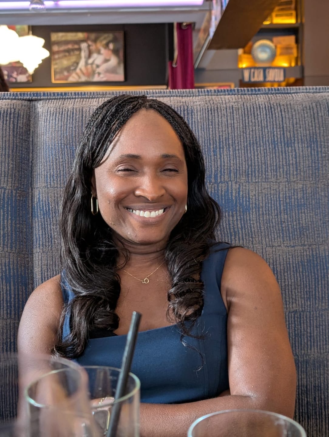 Customer photo review of Kinky Straight Bulk Hair Extensions for Braiding