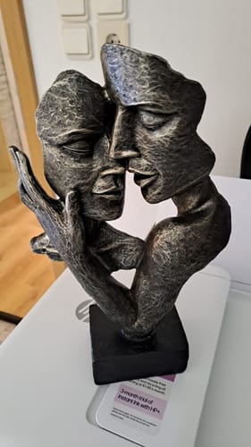 Customer photo review of Skulptur Liebespaar "zärtliche Berührung" 32cm antikfarben