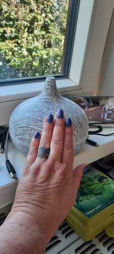 Customer photo review of Ruby Glitter Dipping Powder