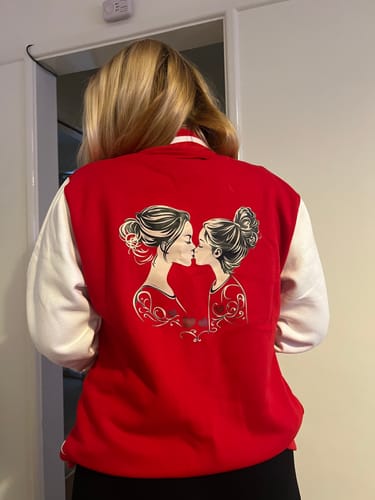 Customer photo review of Varsity jacket