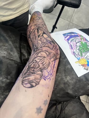 Customer photo review of Painless Tattoo Numbing Cream