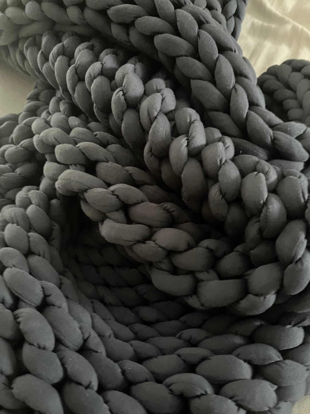 Customer photo review of Knitted Weighted Blanket