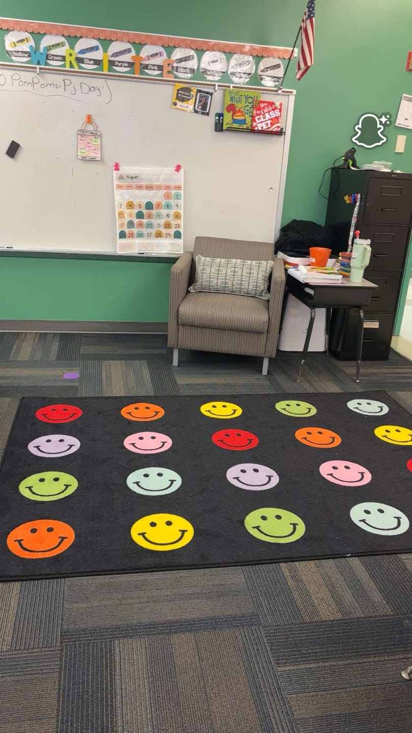 Customer photo review of RAINBOW SMILEYS ON BLACK