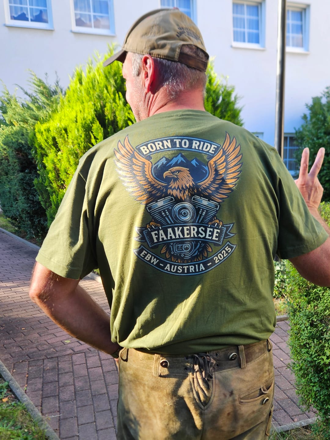 Customer photo review of Born to Ride- EBW Faakersee Edition 2025 - Unisex T-Shirt - Backprint