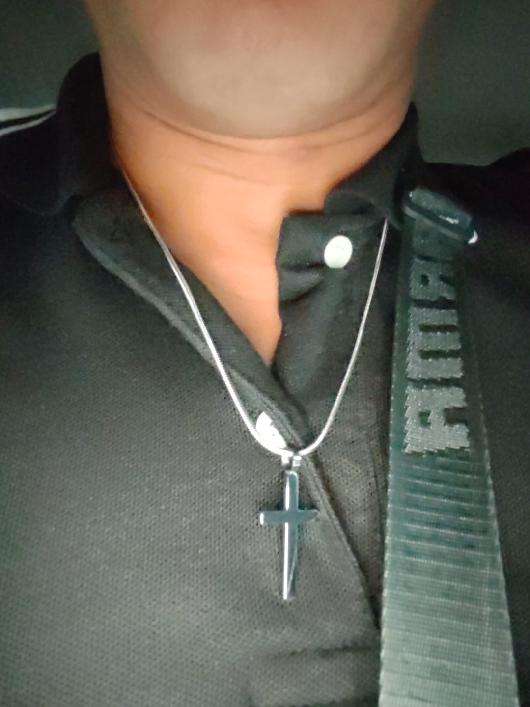 Customer photo review of Classic Cross & Square Chain